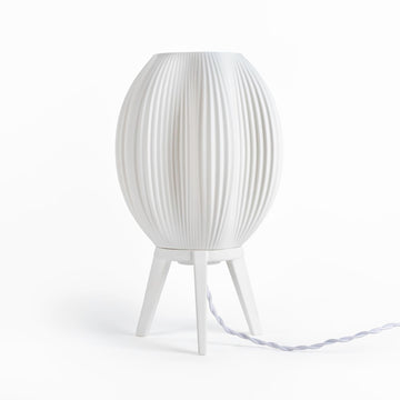 Wavy Modern Contemporary Plant-Based PLA 3D Printed Dimmable LED Table Lamp - JONATHAN Y